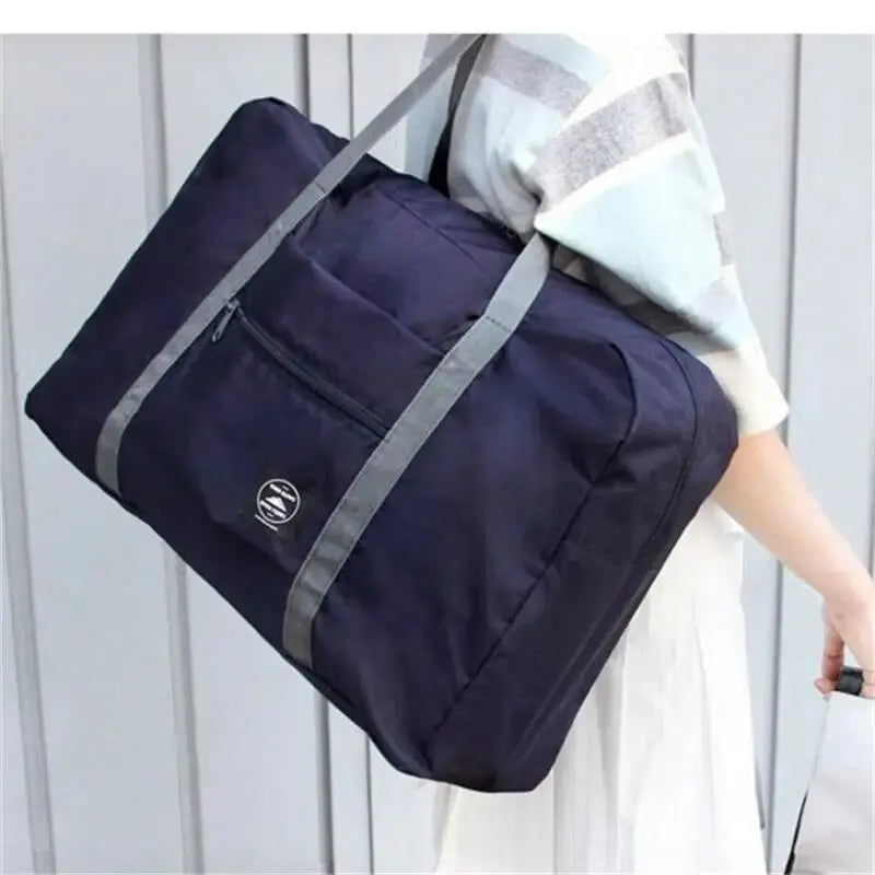 1Pc Red/Navy/Green Multifunctional Folding Travel Bag