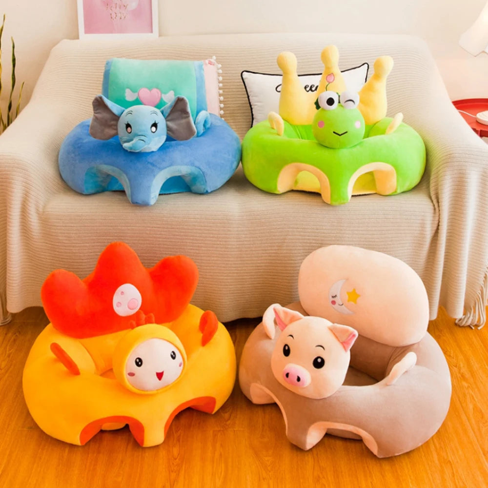 Baby Sofa Support Seat Cover Plush Chair Learning to Sit