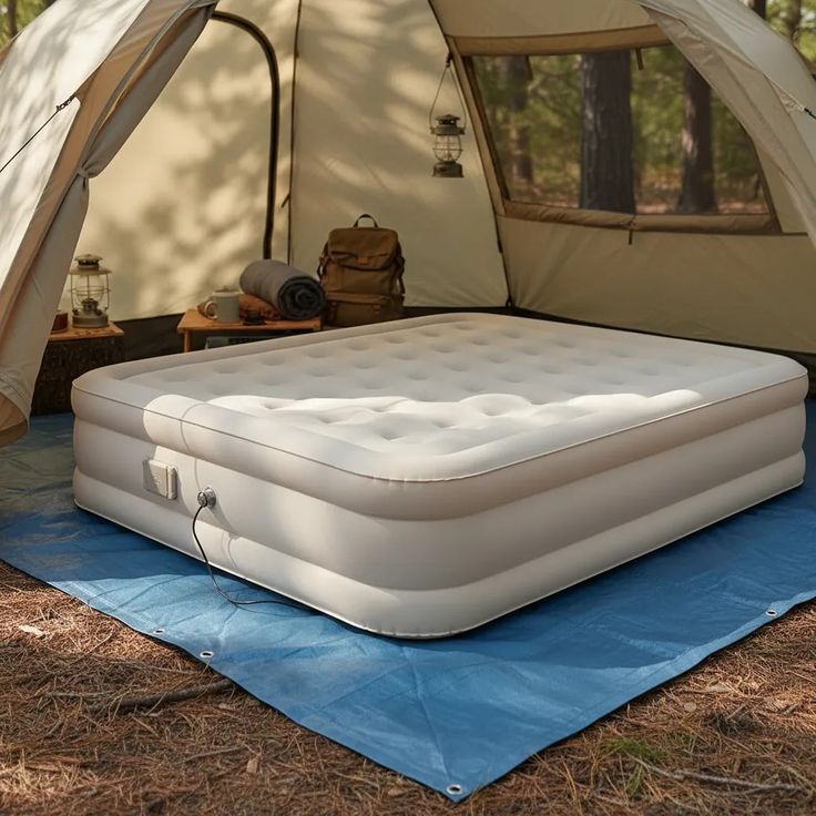 Portable Travel-friendly Inflation Air Sofa Bed with a Rechargeable Pump