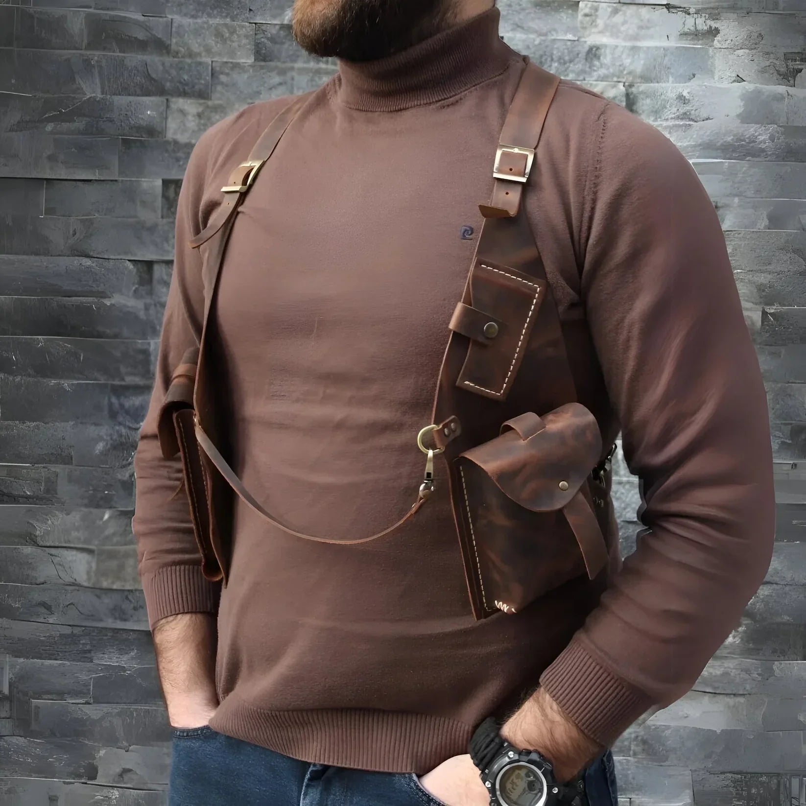 New Leather Anti-theft Harness