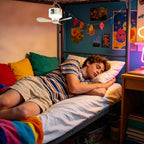 Supplier lifestyle image of the hanging fan in a room