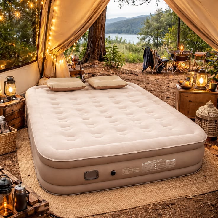 Portable Travel-friendly Inflation Air Sofa Bed with a Rechargeable Pump