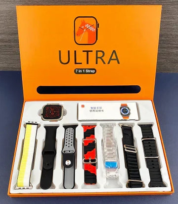 WATERPROOF ULTRA SMART WATCH WITH 7 STRAPS & 2.1 INCH FULL HD SCREEN