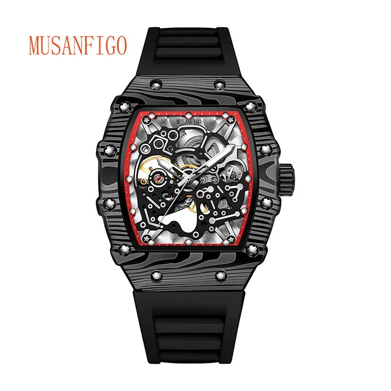 luxurious fully automatic mechanical men's watch, waterproof and luminous trendy watch
