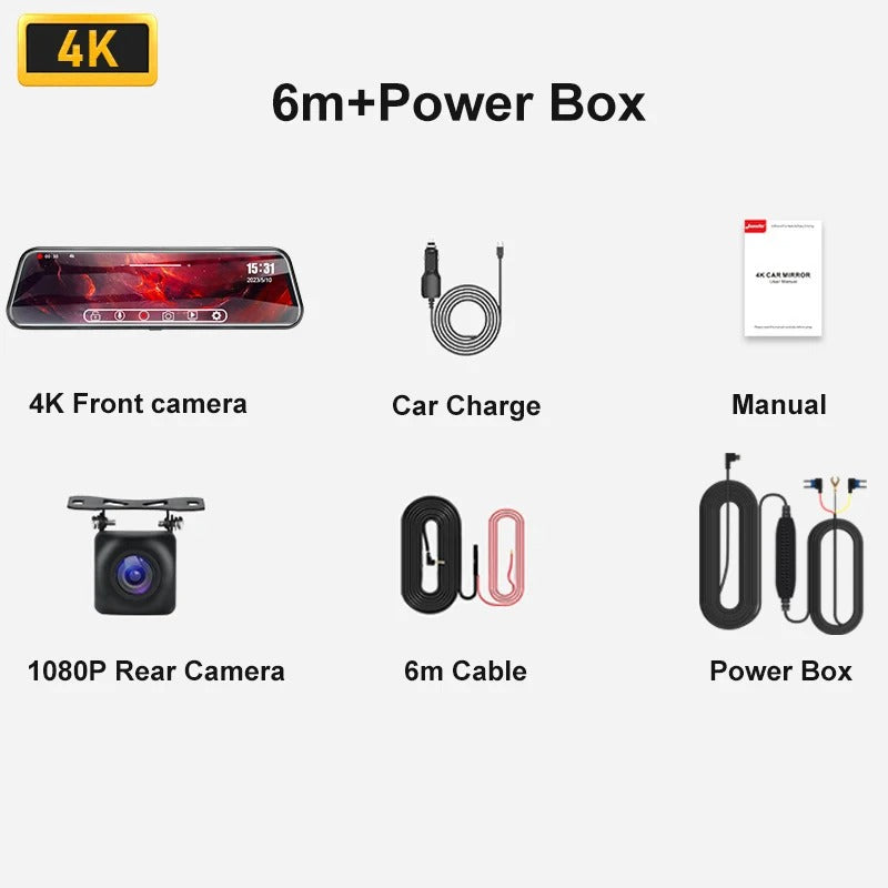 1080P Touch Screen Car DVR Front Rear Camera