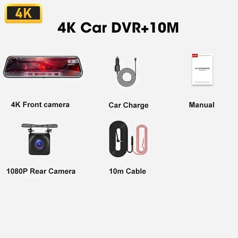 1080P Touch Screen Car DVR Front Rear Camera