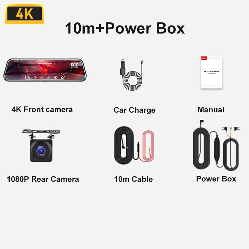 1080P Touch Screen Car DVR Front Rear Camera