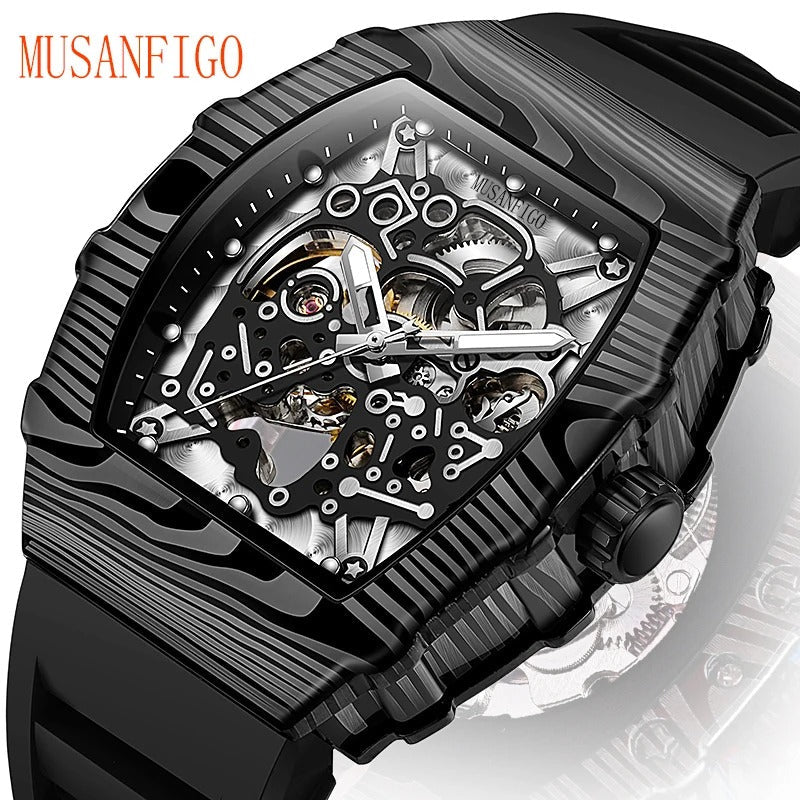 luxurious fully automatic mechanical men's watch, waterproof and luminous trendy watch