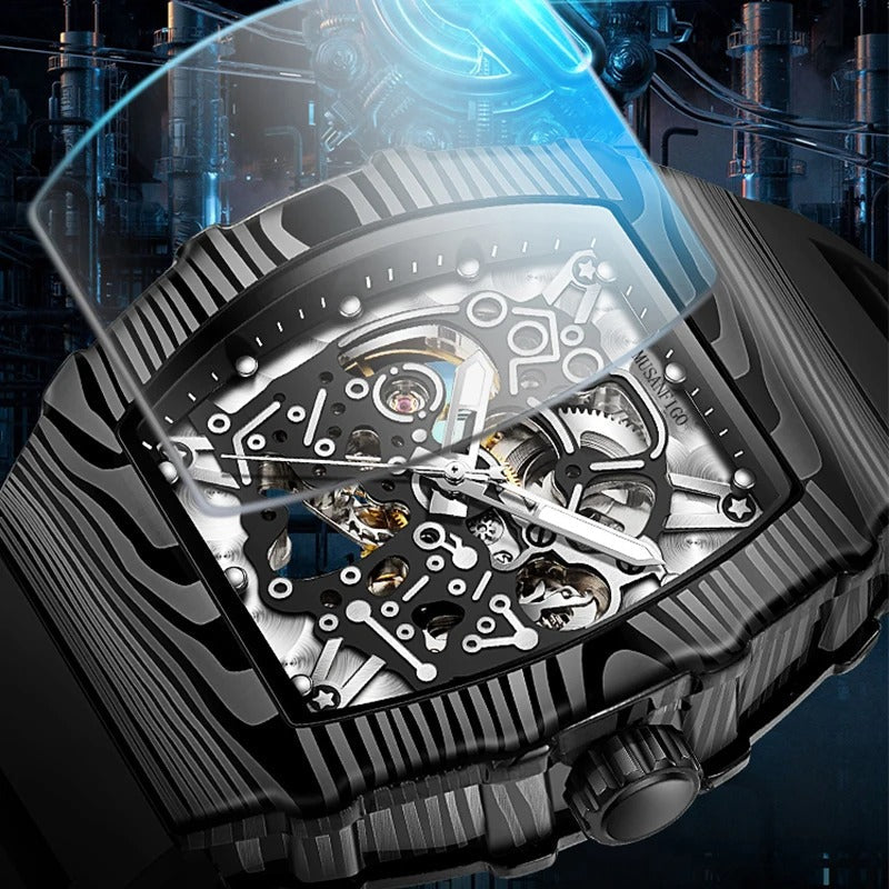 luxurious fully automatic mechanical men's watch, waterproof and luminous trendy watch