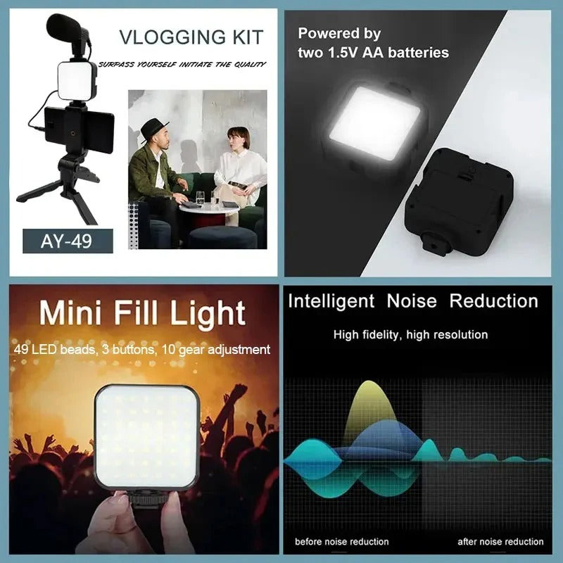 Smartphone and Camera Vlogging Studio Kits