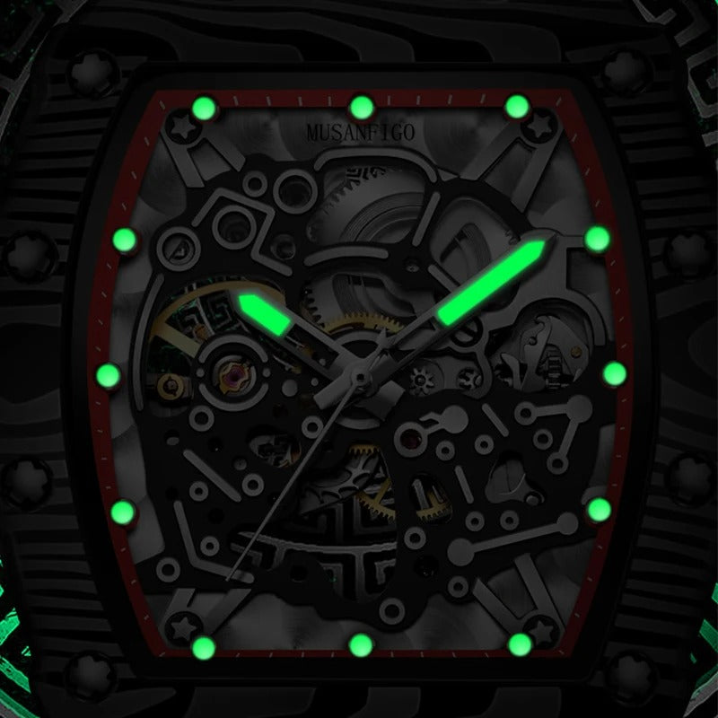 luxurious fully automatic mechanical men's watch, waterproof and luminous trendy watch