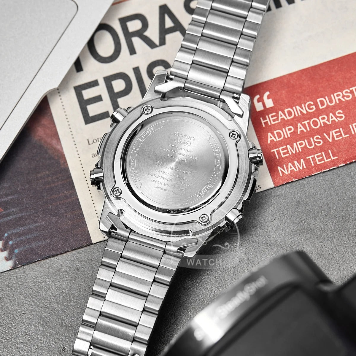 Multifunctional Casio AMW-880D Waterproof Watch