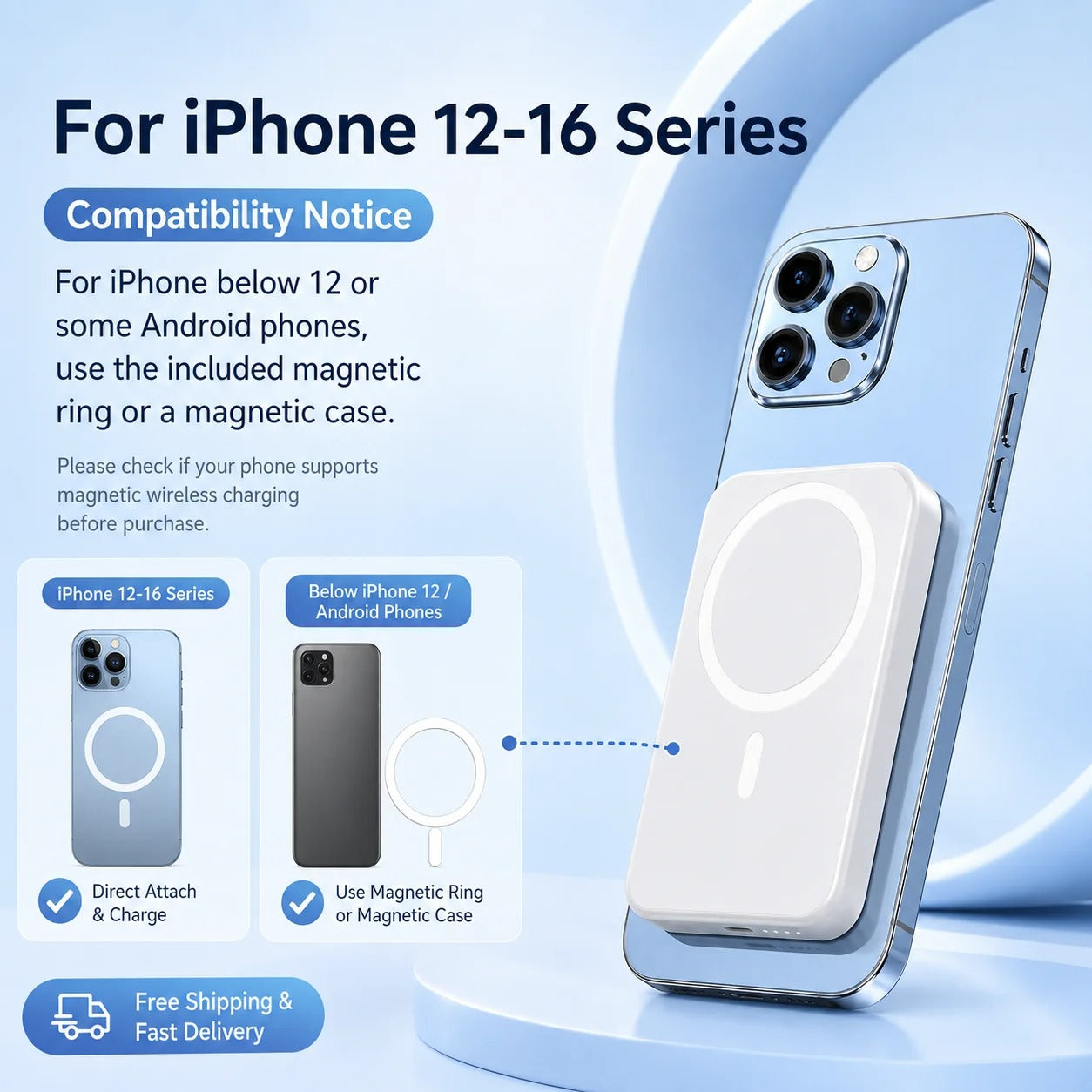10000mAh Magnetic Wireless Power Bank