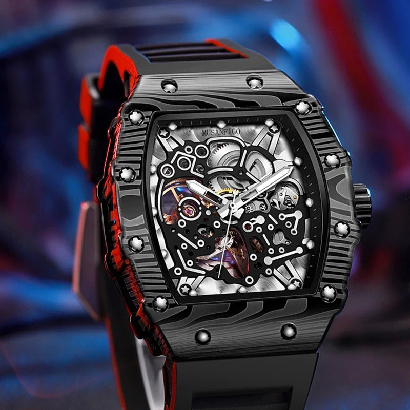 luxurious fully automatic mechanical men's watch, waterproof and luminous trendy watch