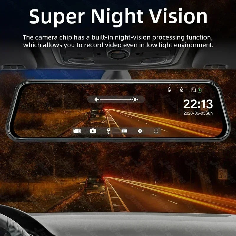 1080P Touch Screen Car DVR Front Rear Camera