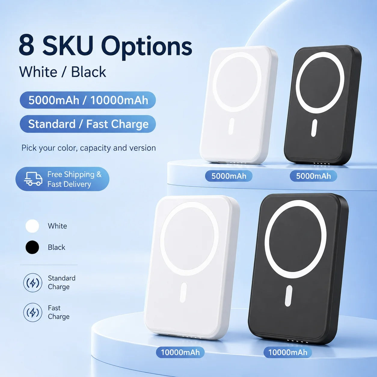 10000mAh Magnetic Wireless Power Bank