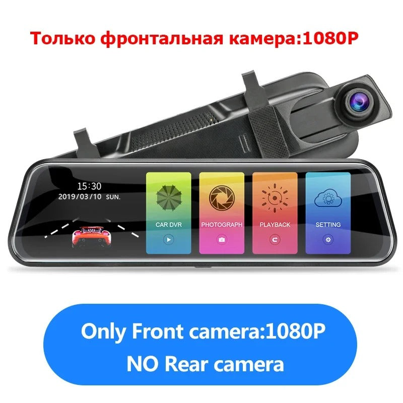 1080P Touch Screen Car DVR Front Rear Camera