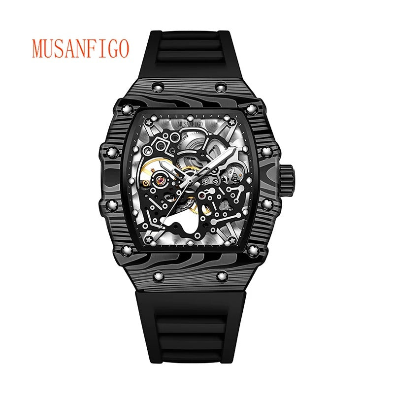 luxurious fully automatic mechanical men's watch, waterproof and luminous trendy watch