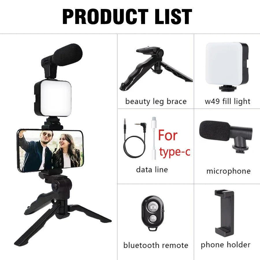 Smartphone and Camera Vlogging Studio Kits