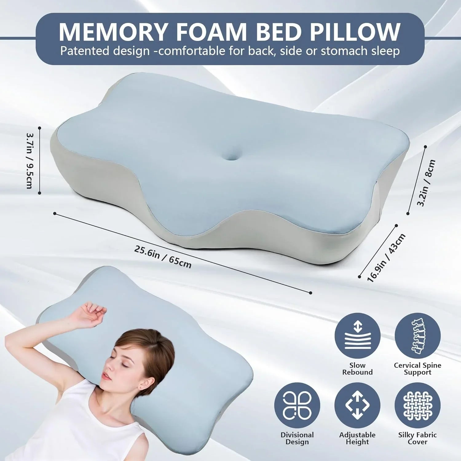 Cervical Pillow: Relief for Neck, Shoulder & Back Pain